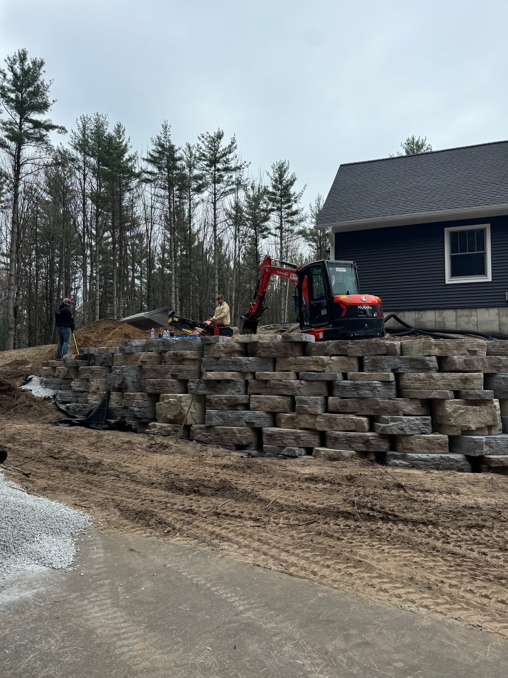 Gallery photos for 9-Foot Outcropping Retaining Wall Build in Grand Haven: Image #3