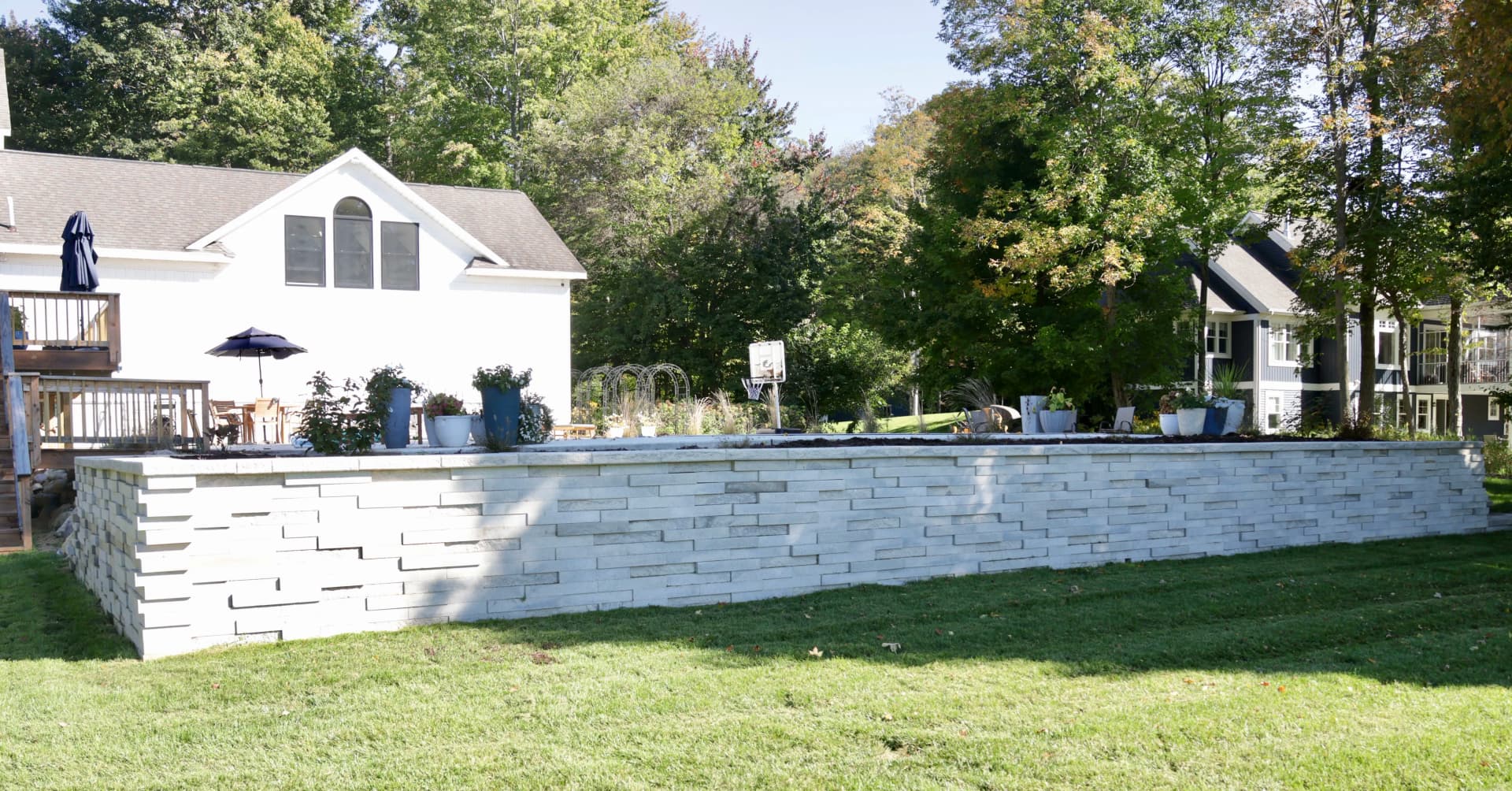 Gallery photos for Retaining Wall and Custom Staircase Built to Handle a Serious Grade Change: Image #1
