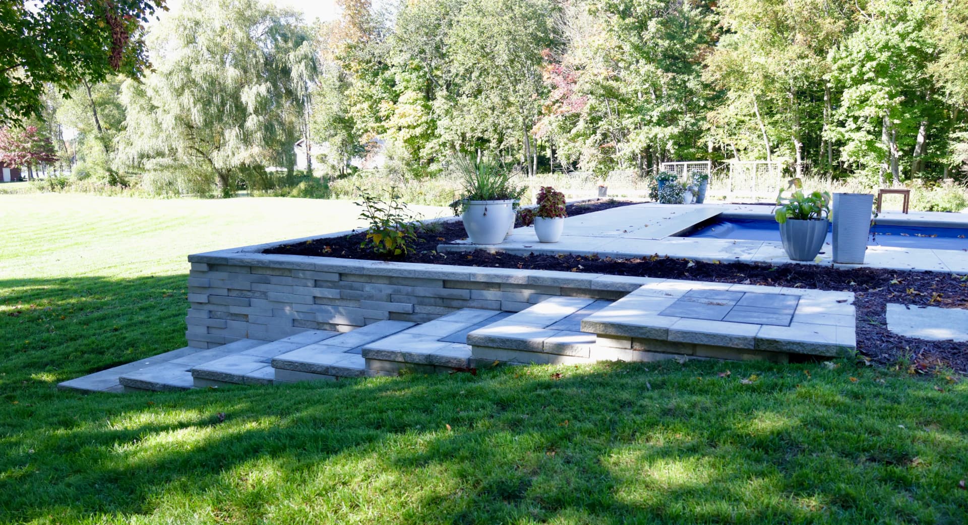 Gallery photos for Retaining Wall and Custom Staircase Built to Handle a Serious Grade Change: Image #3