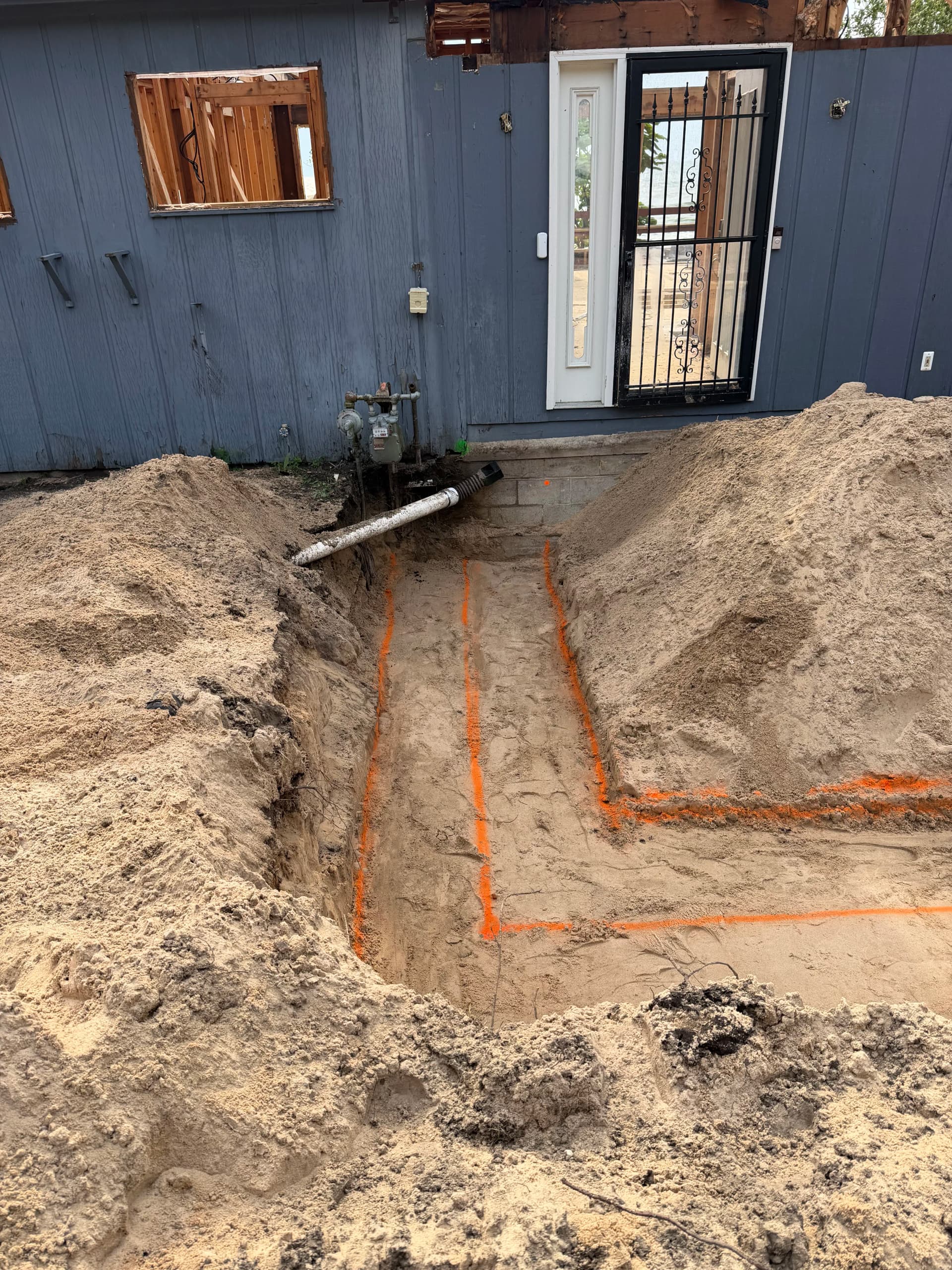 Excavation for Front Porch Footings and Crawl Space Prep