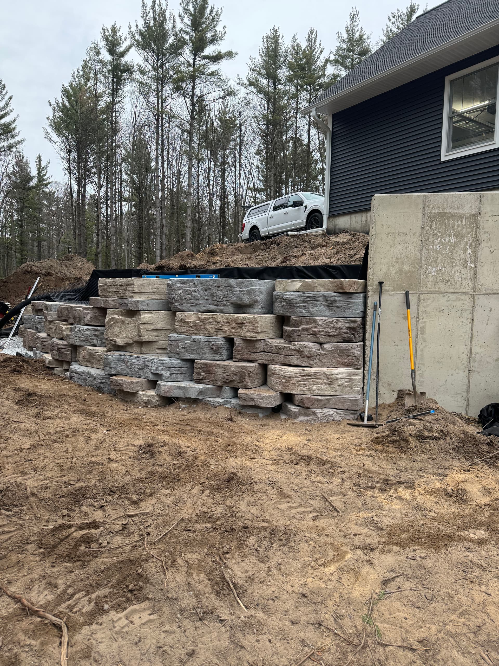 Gallery photos for 9-Foot Outcropping Retaining Wall Build in Grand Haven: Image #2